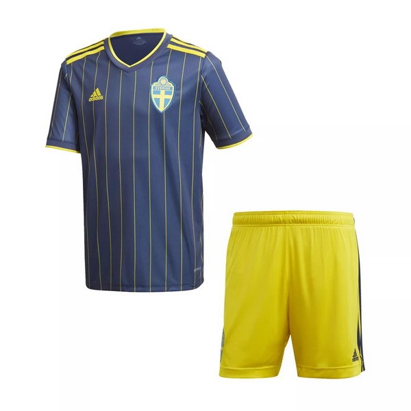 Camiseta Suecia Replica Segunda Ropa Niño 2021 Azul